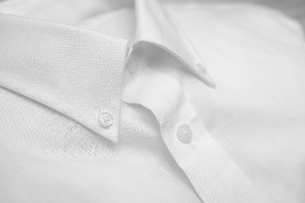 A white Oxford shirt with point collar